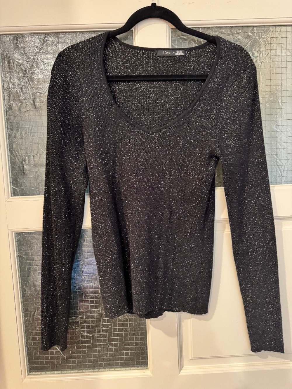 Dex black sparkle top - never worn!